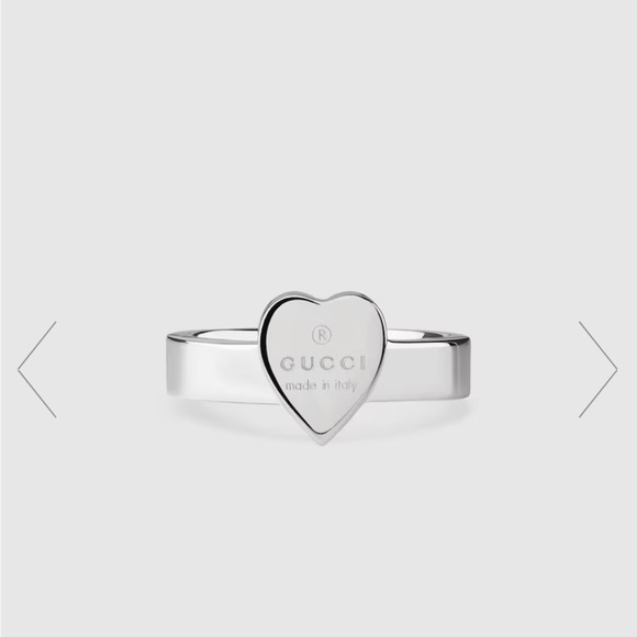 Gucci Trademark Ring with Heart Pendant - Picture 1 of 3